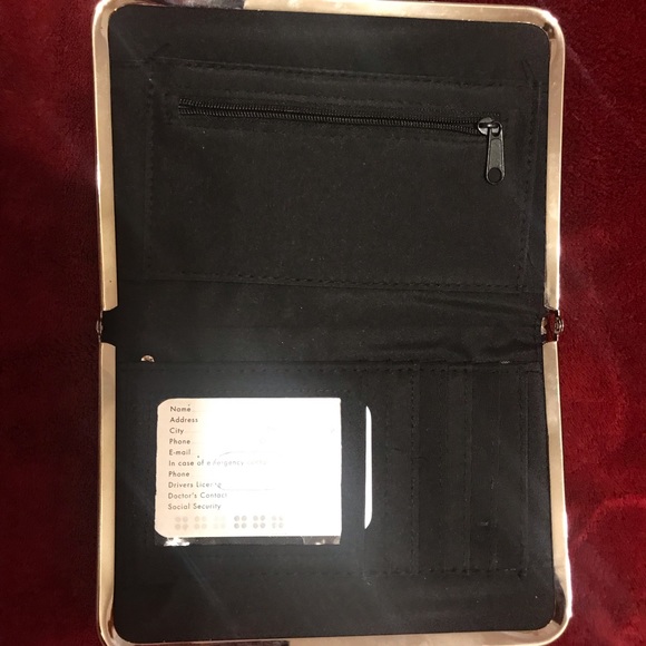 Target Zebra print sequin clutch with silver trim - Picture 3 of 3